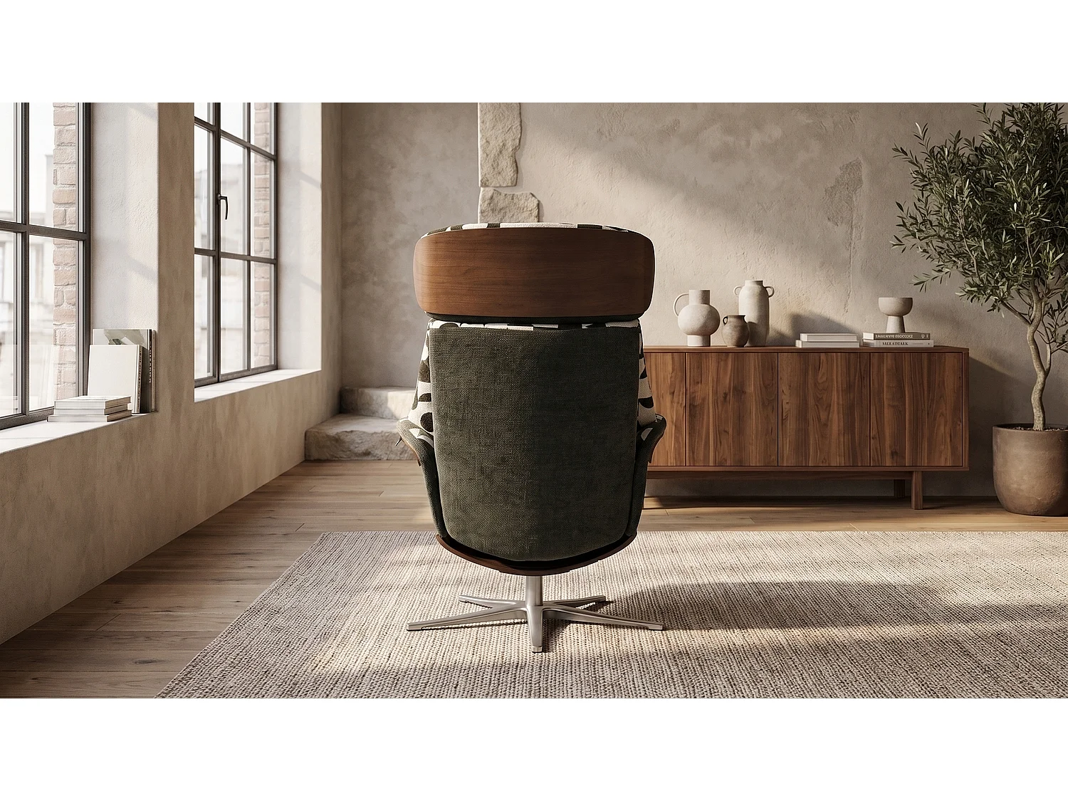 Fauteuil relax - Vert tissu tissé - TOSAR