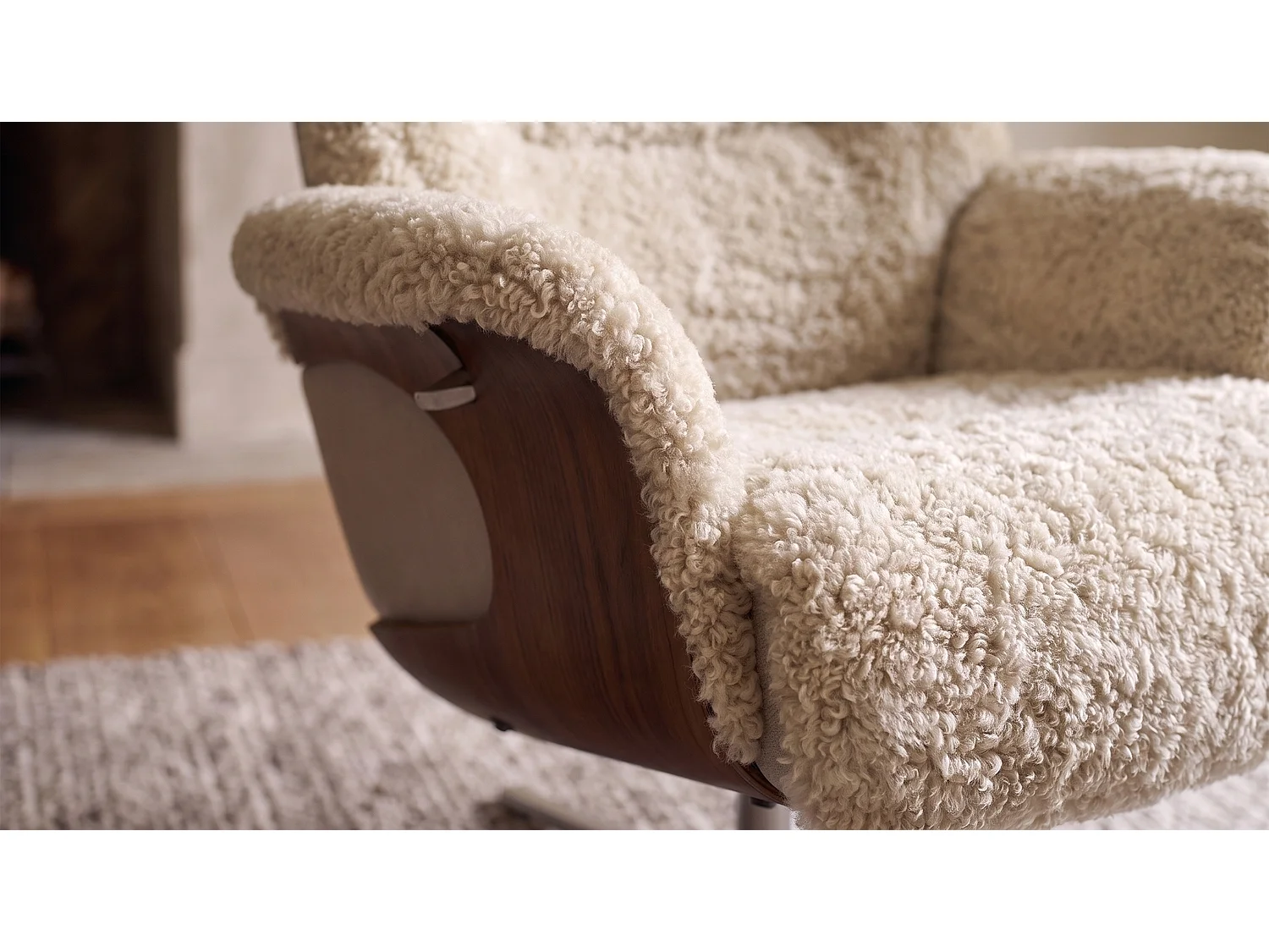 Relaxsessel - Beige Schaffell - TOSAR