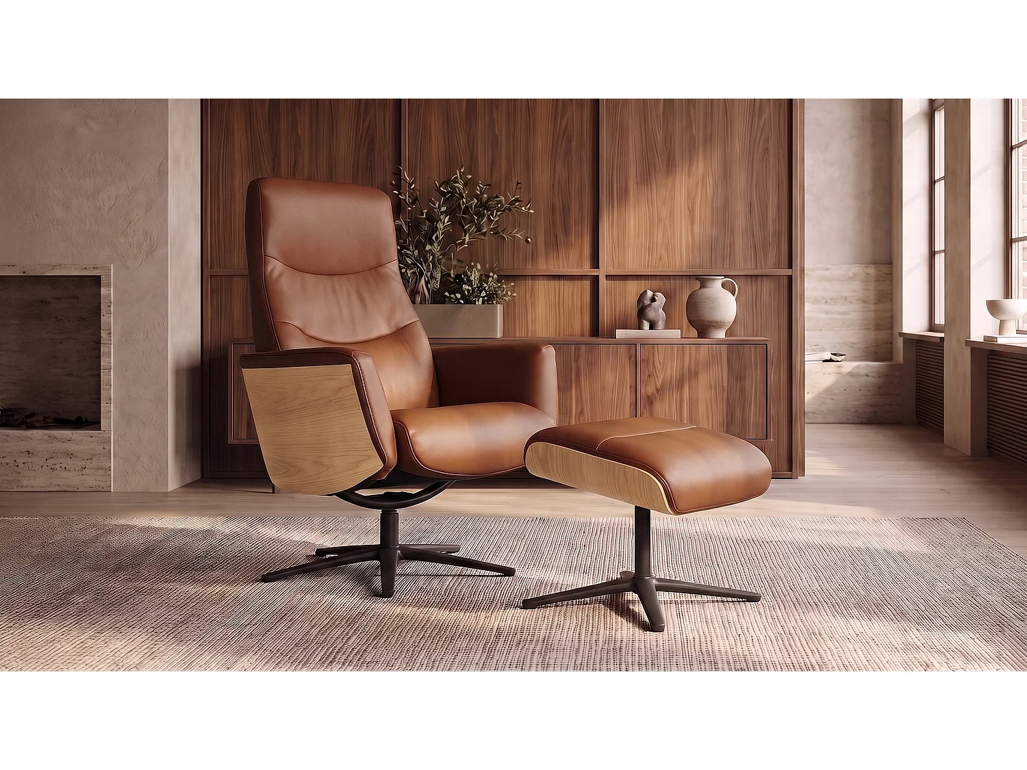 Poltrona relax - marrone pelle - VANITAS