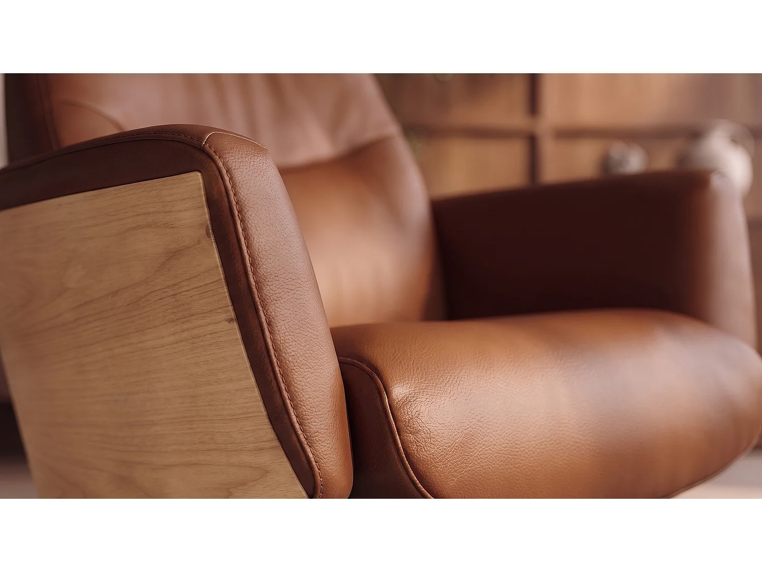 Poltrona relax - marrone pelle - VANITAS