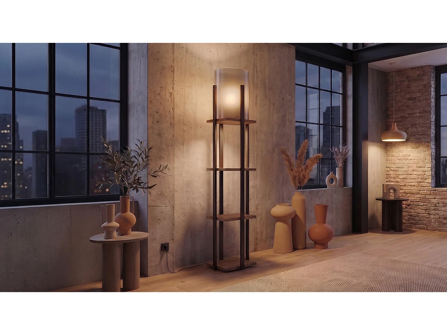 Lampes de sol - Noir Bois - XELIA