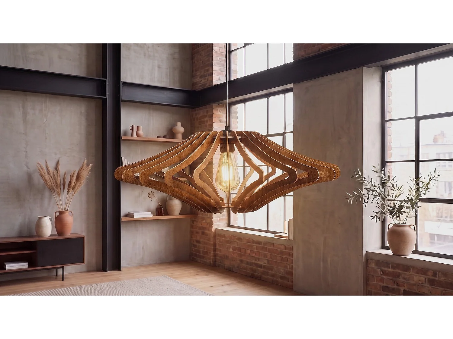 Luminaires suspendus - décor en noyer Bois - ALZETTE
