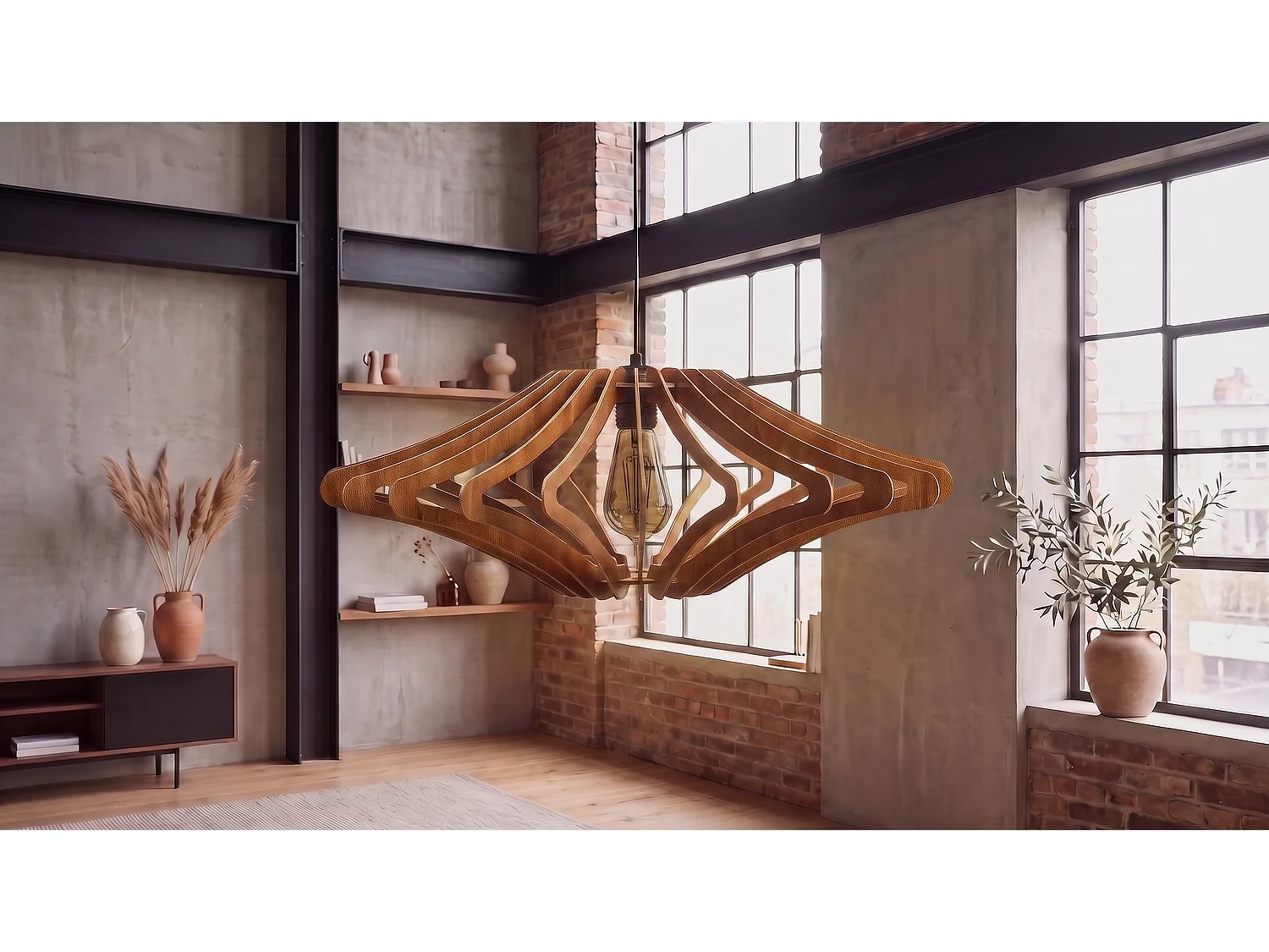 Luminaires suspendus - décor en noyer Bois - ALZETTE