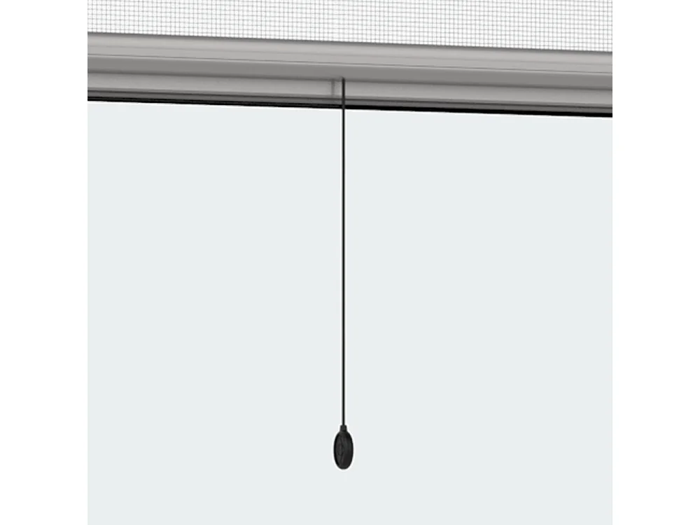 Zanzariera a Molla Verticale per Finestra 120x130x4 cm  Marrone R1/C1