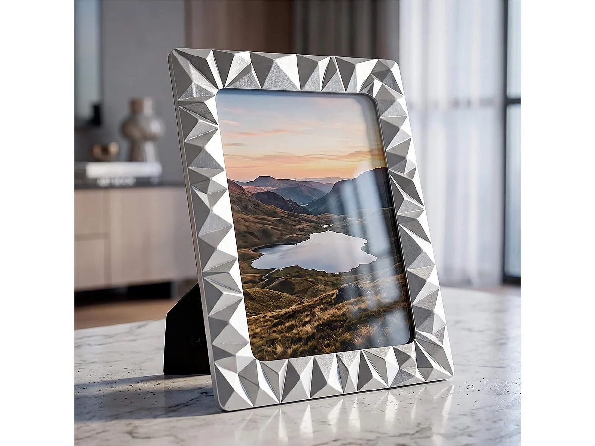 Cadre Photo Design "Prisma" 15x20cm Argent