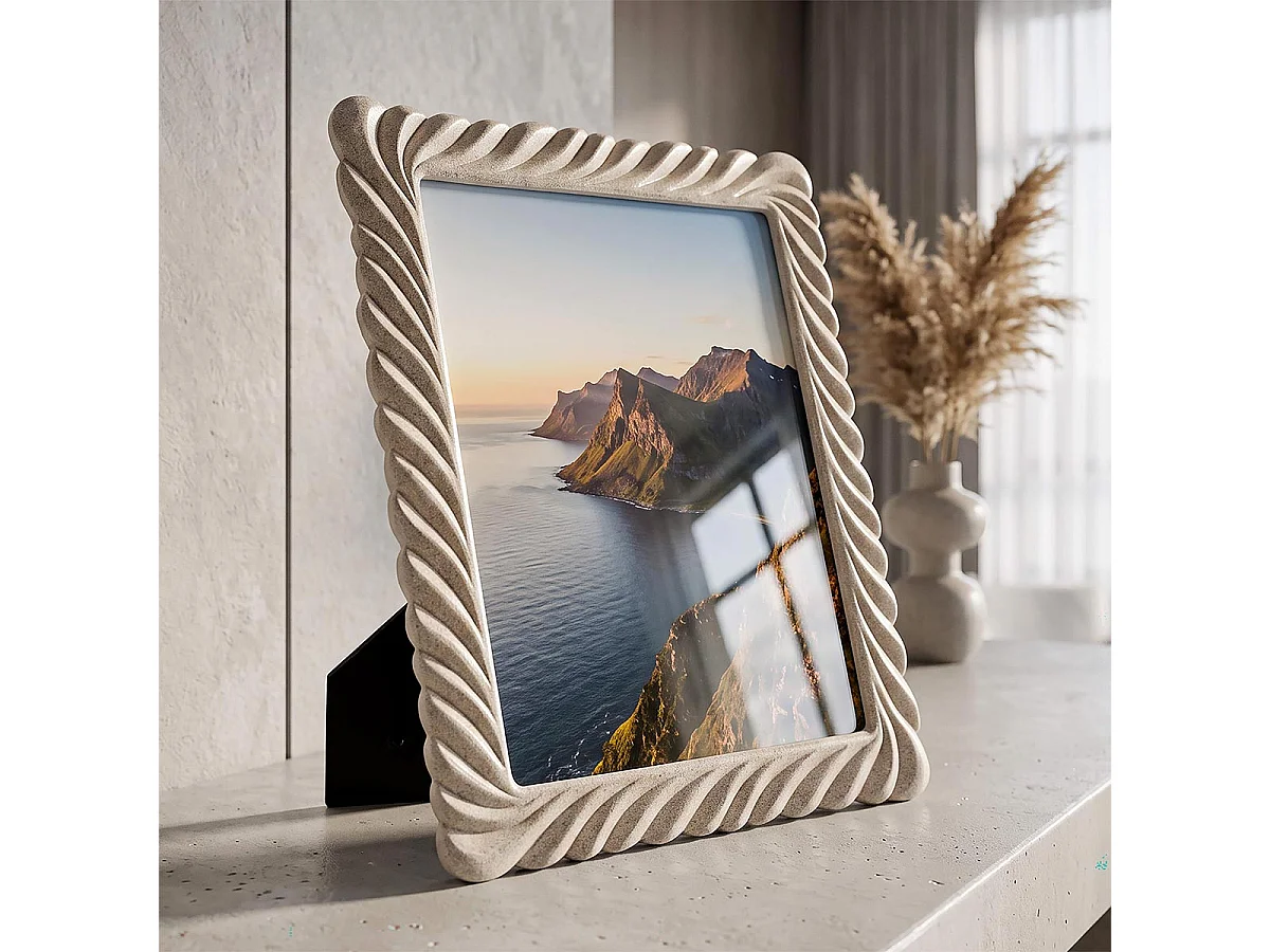 Cadre Photo en Résine "Nautica" 20x25cm Sable