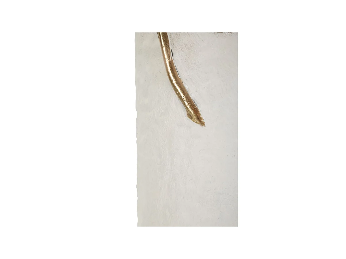 Vase Déco en Métal "Aurrea" 47cm Blanc & Or