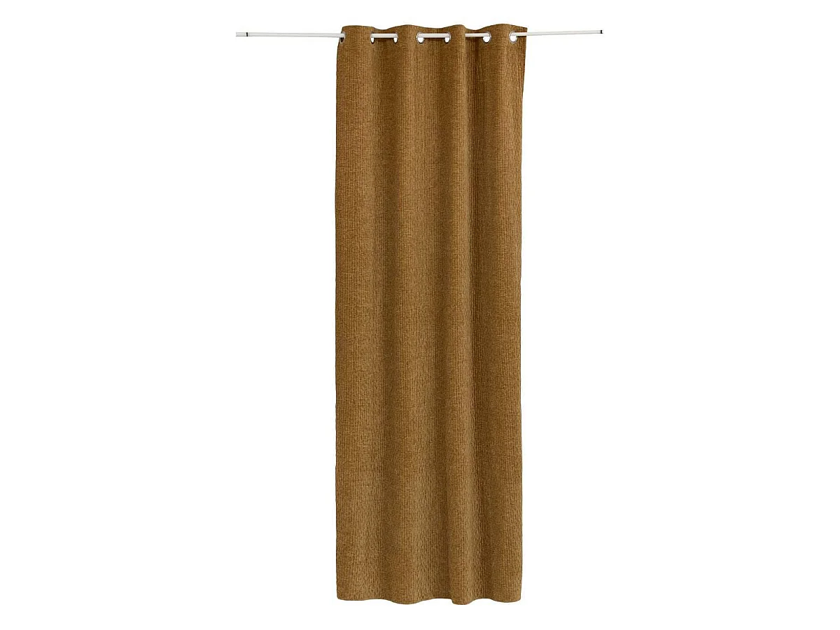 Rideau Chenille à Œillets "Fran" 140x260cm Ocre