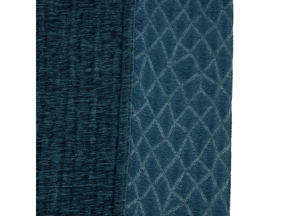 Rideau Chenille à Œillets "Fran" 140x260cm Bleu Egéen