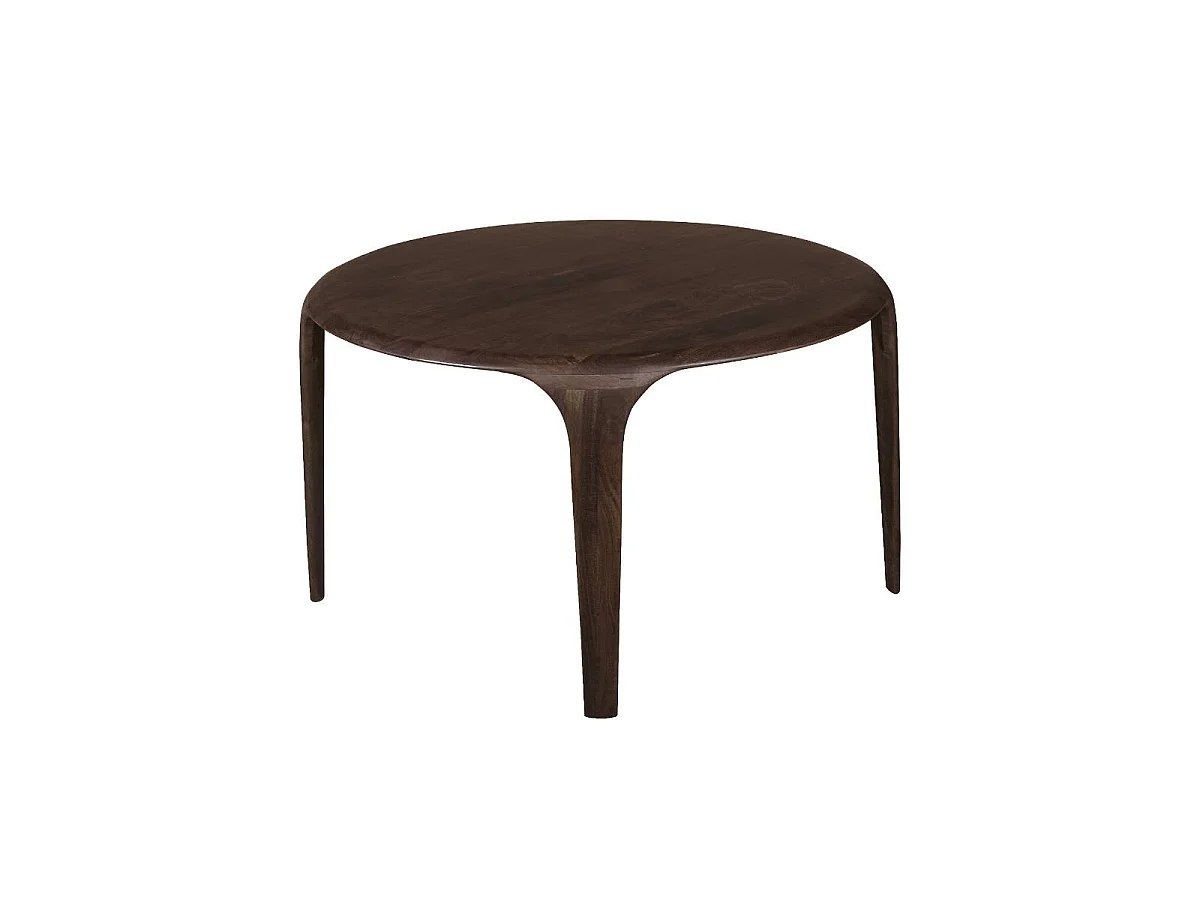 Table à manger ronde en bois de manguier Selva
