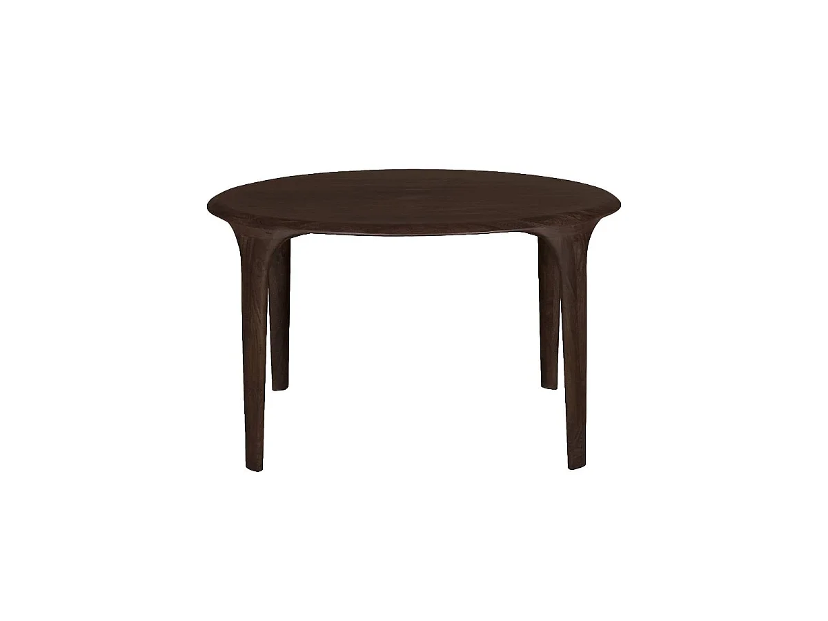 Table à manger ronde en bois de manguier Selva