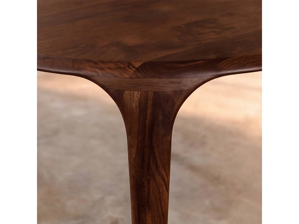 Table à manger ronde en bois de manguier Selva