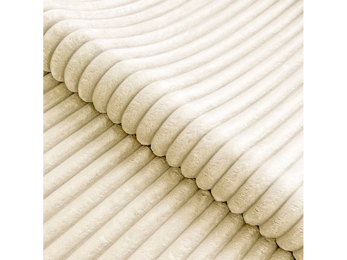 Canapé d’angle avec assise profonde, fonction couchage et pratique coffre de rangement, en tissu côtelé doux WOLKE