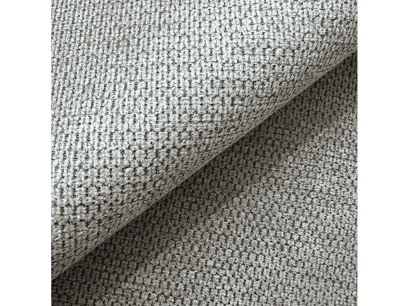 Canapé d’angle avec fonction couchage, coffre de rangement et zone de confort extra profonde en tissu structuré de haute qualité SORA