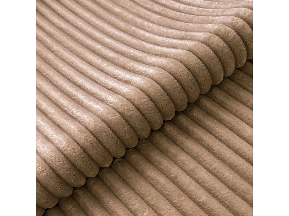 Canapé d’angle avec assise profonde, fonction couchage et pratique coffre de rangement, en tissu côtelé doux WOLKE
