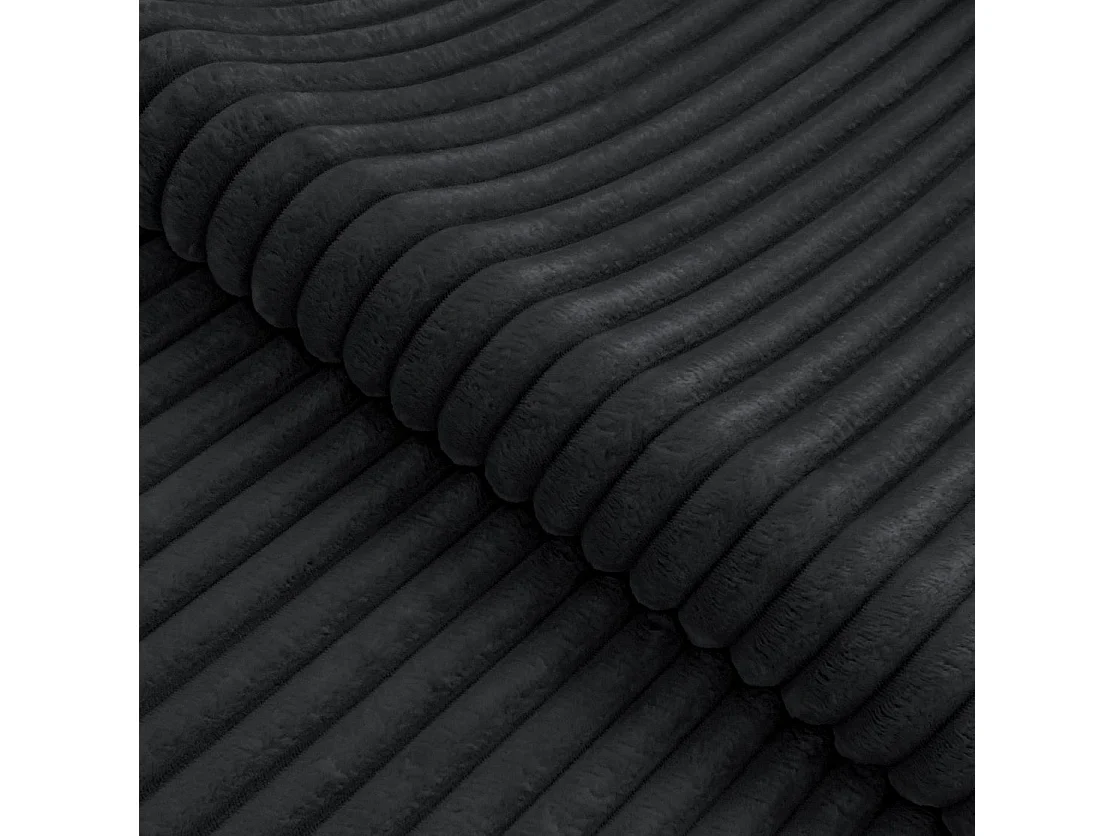 Canapé d’angle avec assise profonde, fonction couchage et pratique coffre de rangement, en tissu côtelé doux WOLKE