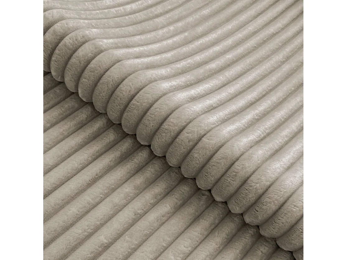 Canapé d’angle avec assise profonde, fonction couchage et pratique coffre de rangement, en tissu côtelé doux WOLKE