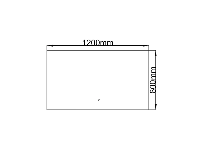 Badkamerspiegel LED 120x60cm anti-condens met zwart aluminium frame- LB-126080B -LuxuryBain