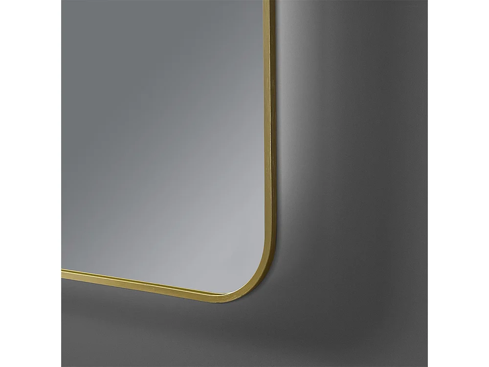 Badkamerspiegel LED 60x80cm anti-condens dimbaar met goudkleurig aluminium frame / or -LuxuryBain