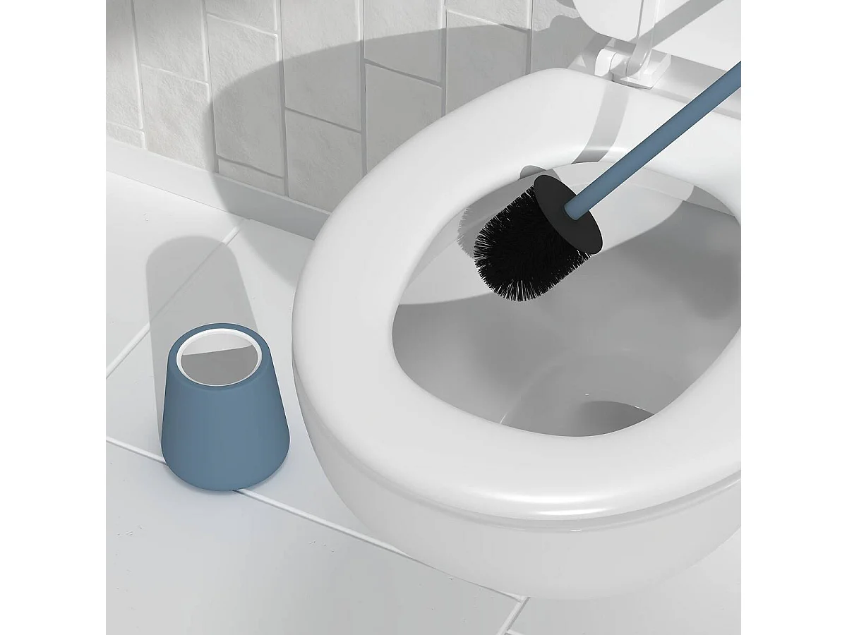 Brosse WC Avec Couvercle "Colorama" 39cm Bleu