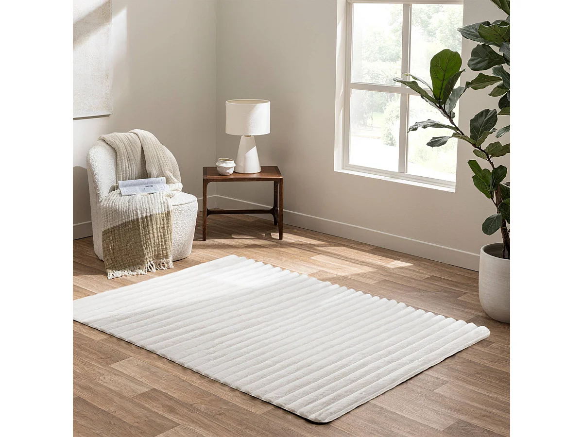 Tapis Imitation Fourrure "Boudoir" 120x170cm Naturel