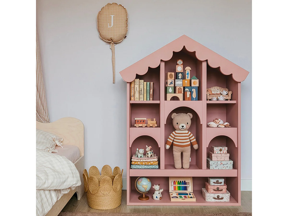 Bibliothèque Wood Luck Babushka Rose