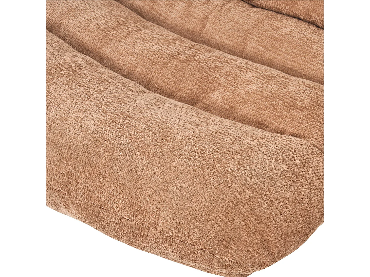 Fauteuil rotatif + repose-pieds tissu 1 place terracotta MORZINE