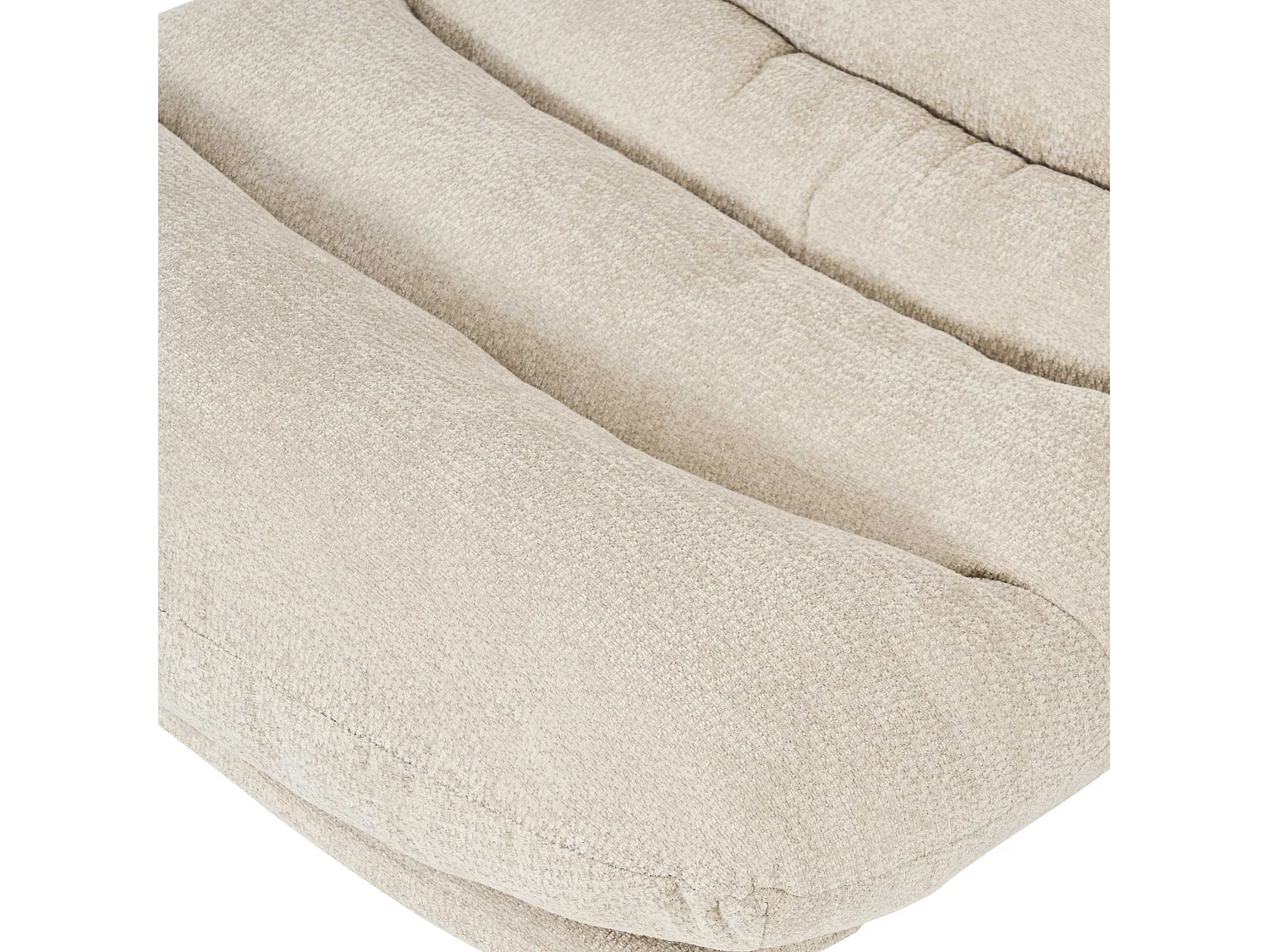Fauteuil rotatif + repose-pieds tissu 1 place blanc MORZINE