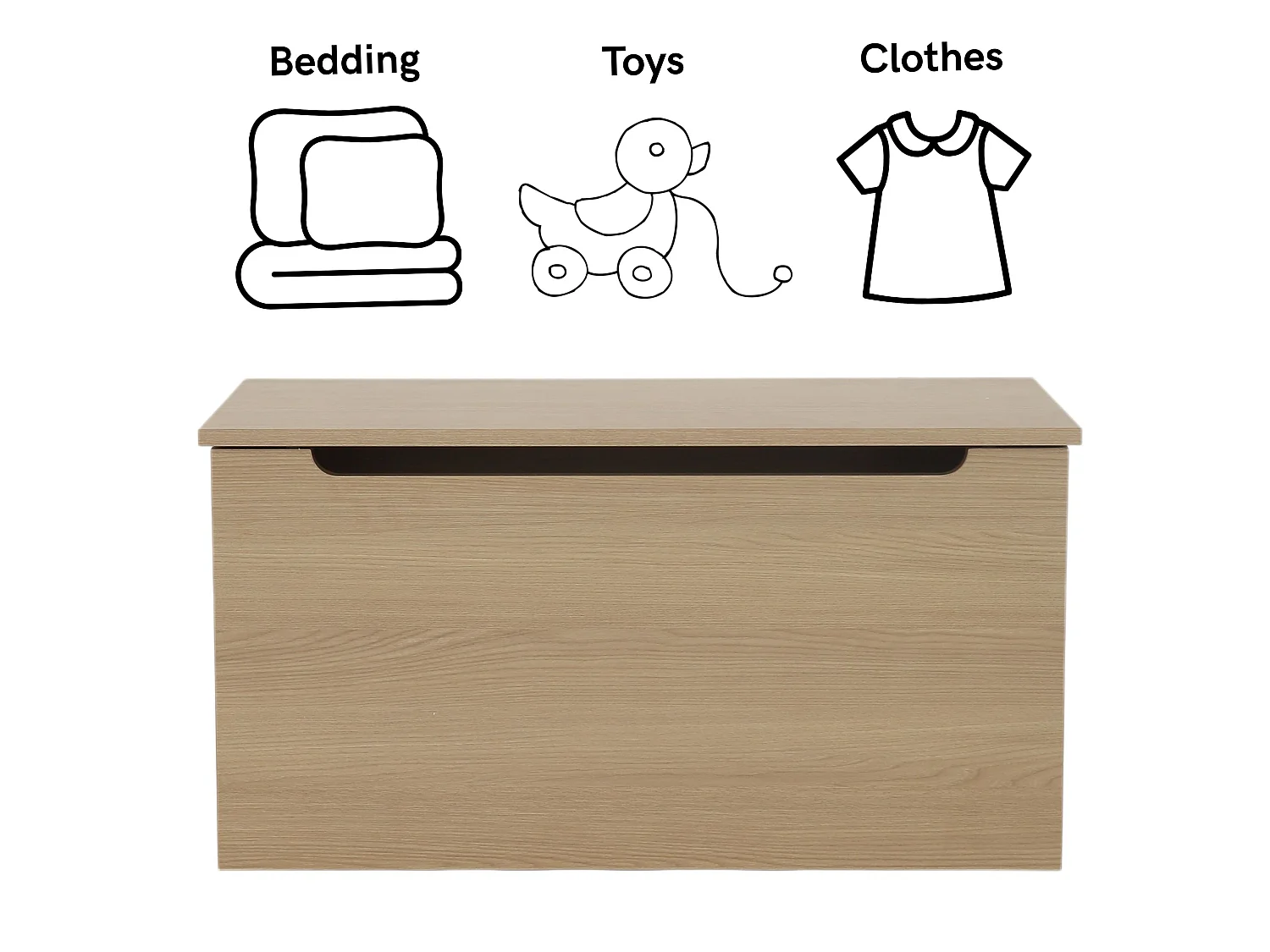 Freya Storage Trunk Blanket Box, Metal Arm Stay