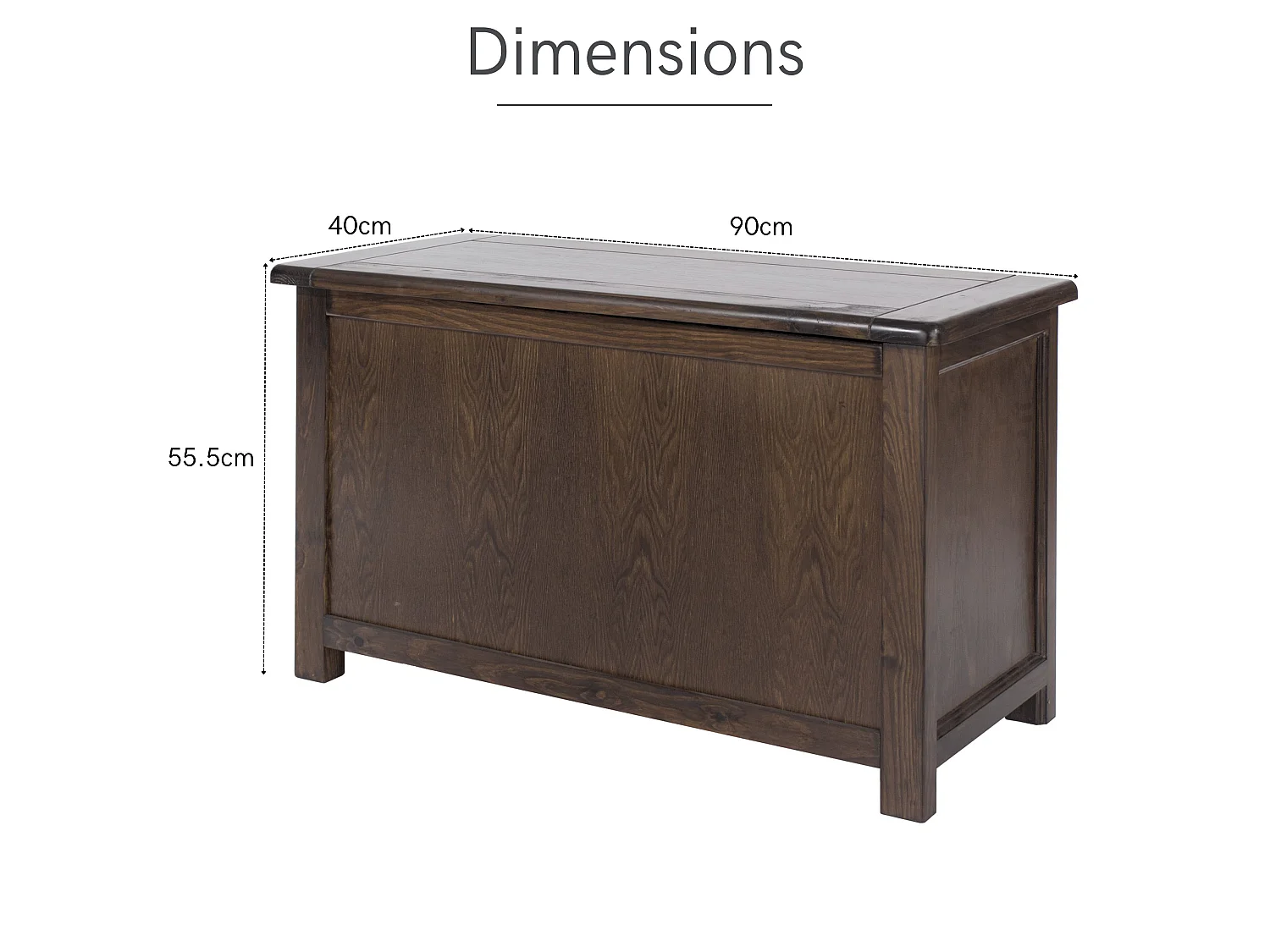 Boston Storage Chest & Blanket Box, Lacquered Solid Pine Wood