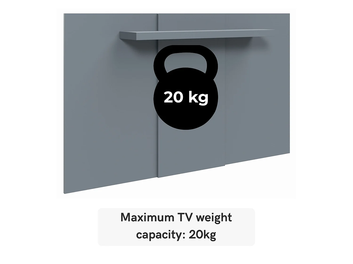 Lido Wall Mounted TV Panel for TVs up to 50"