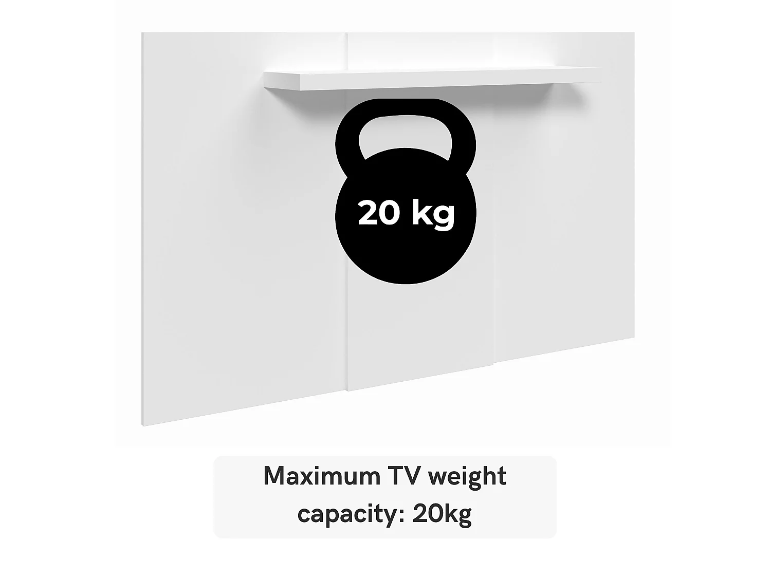 Lido Wall Mounted TV Panel for TVs up to 50"
