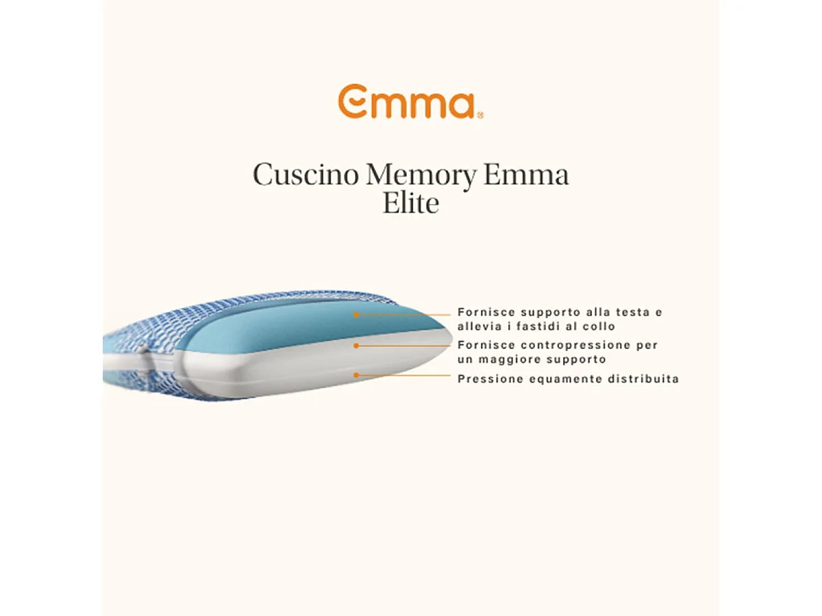 Oreiller Emma Original Adapt Elite 40 x 70 cm