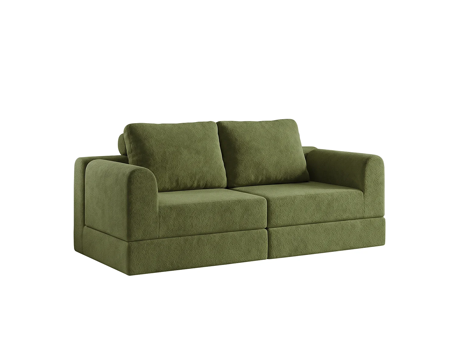 Canapé-lit convertible et pliable, fauteuil-lit multifonctionnel avec mousse à mémoire de forme et soutien dorsal,vert