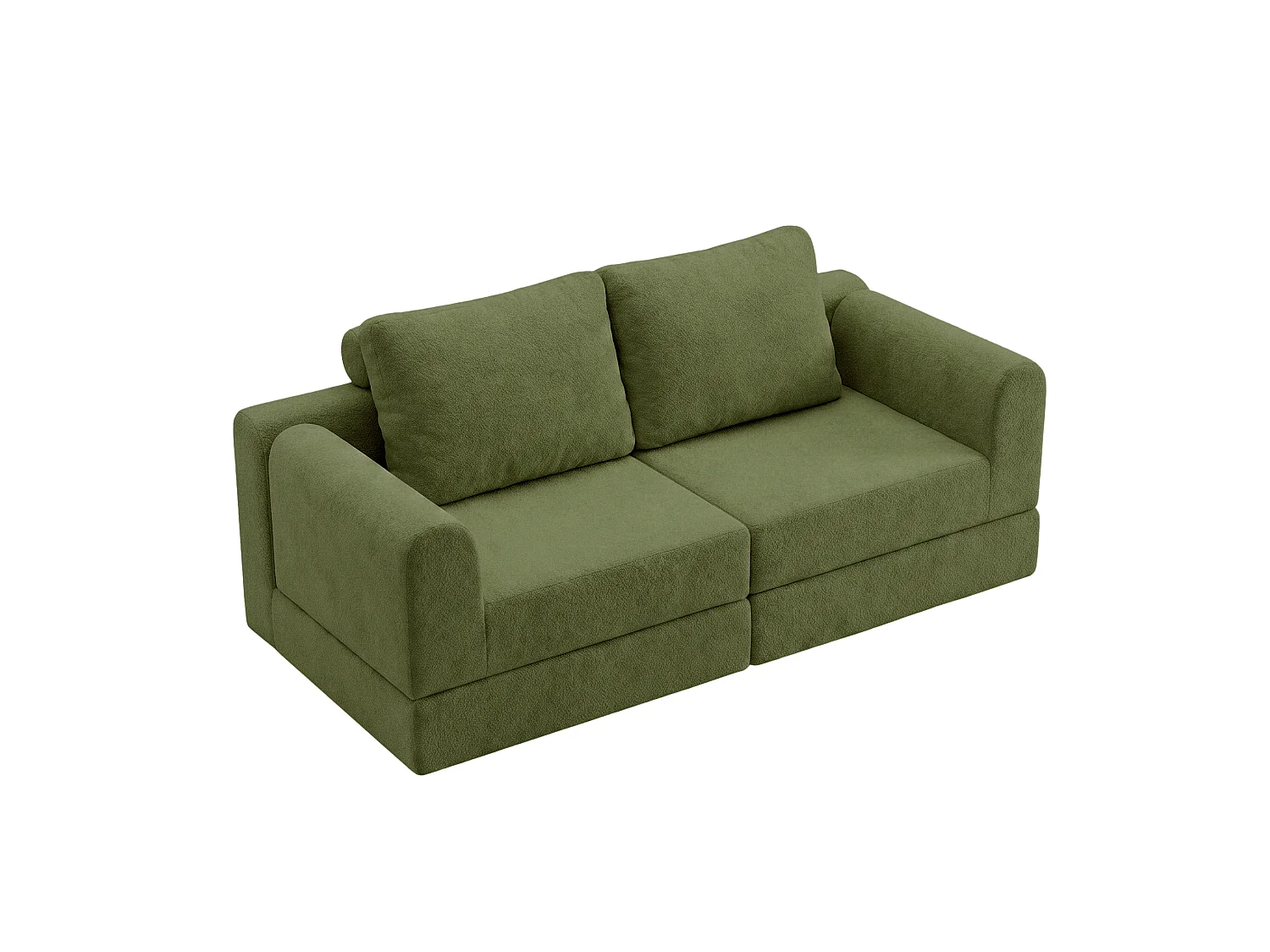 Canapé-lit convertible et pliable, fauteuil-lit multifonctionnel avec mousse à mémoire de forme et soutien dorsal,vert