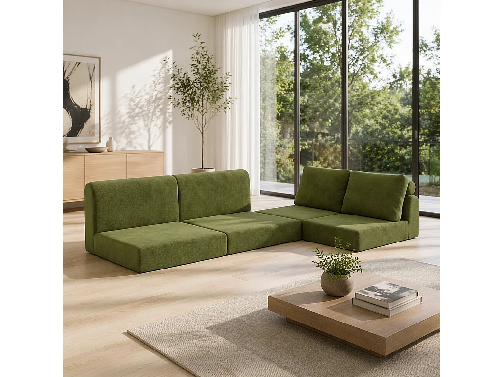 Canapé-lit convertible et pliable, fauteuil-lit multifonctionnel avec mousse à mémoire de forme et soutien dorsal,vert