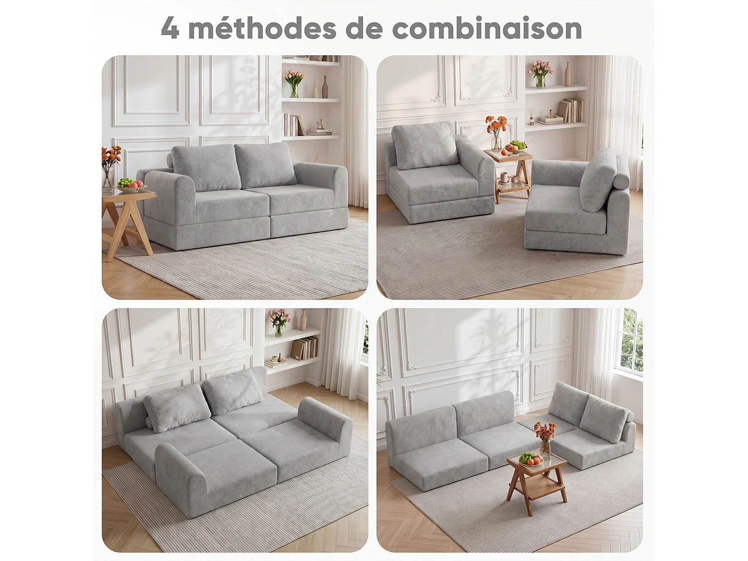Canapé-lit convertible et pliable, fauteuil-lit multifonctionnel avec mousse à mémoire de forme et soutien dorsal,beige
