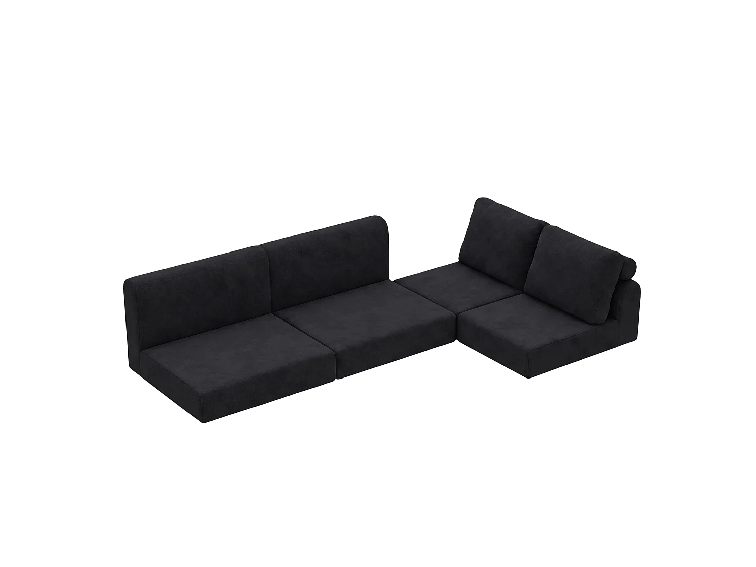 Canapé-lit convertible et pliable, fauteuil-lit multifonctionnel avec mousse à mémoire de forme et soutien dorsal,noir