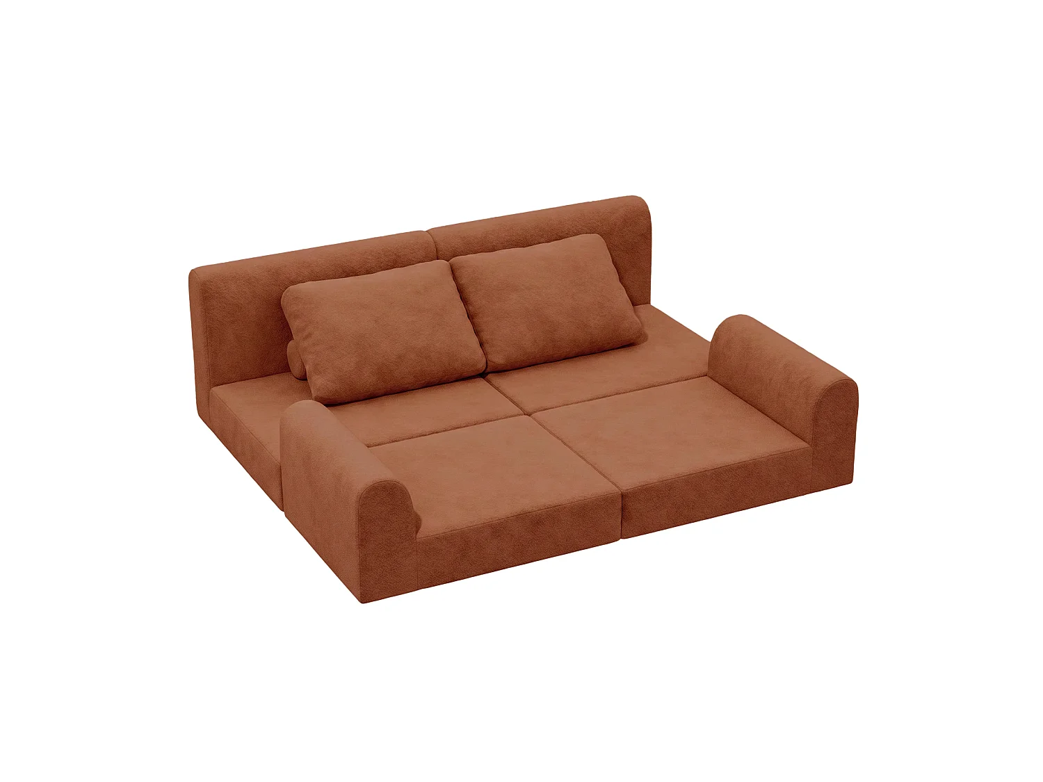 Canapé-lit convertible et pliable, fauteuil-lit multifonctionnel avec mousse à mémoire de forme et soutien dorsal,marron