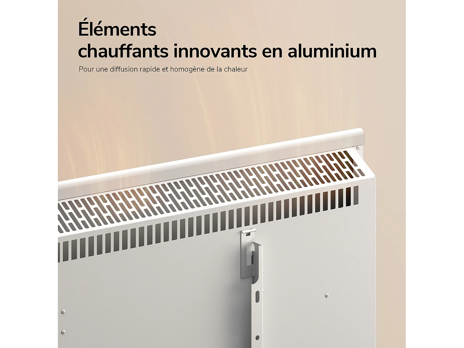 EMKE Radiateur électrique 2000W WiFi, Écran tactile LED, Programmation 7 jours, Alexa et Google Home, Mural ou sur pied