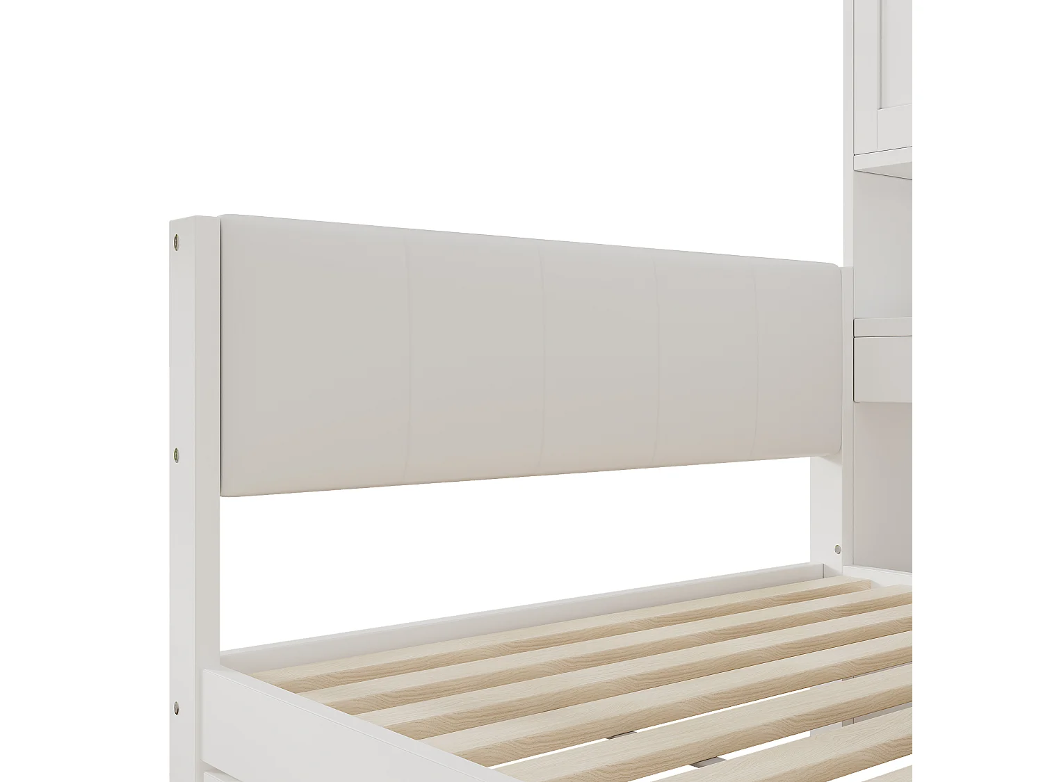 Lit d'enfant, équipé d'un éclairage LED, d'un port USB et d'un tiroir, d'étagères et d'une armoire, blanc - 90 x 200