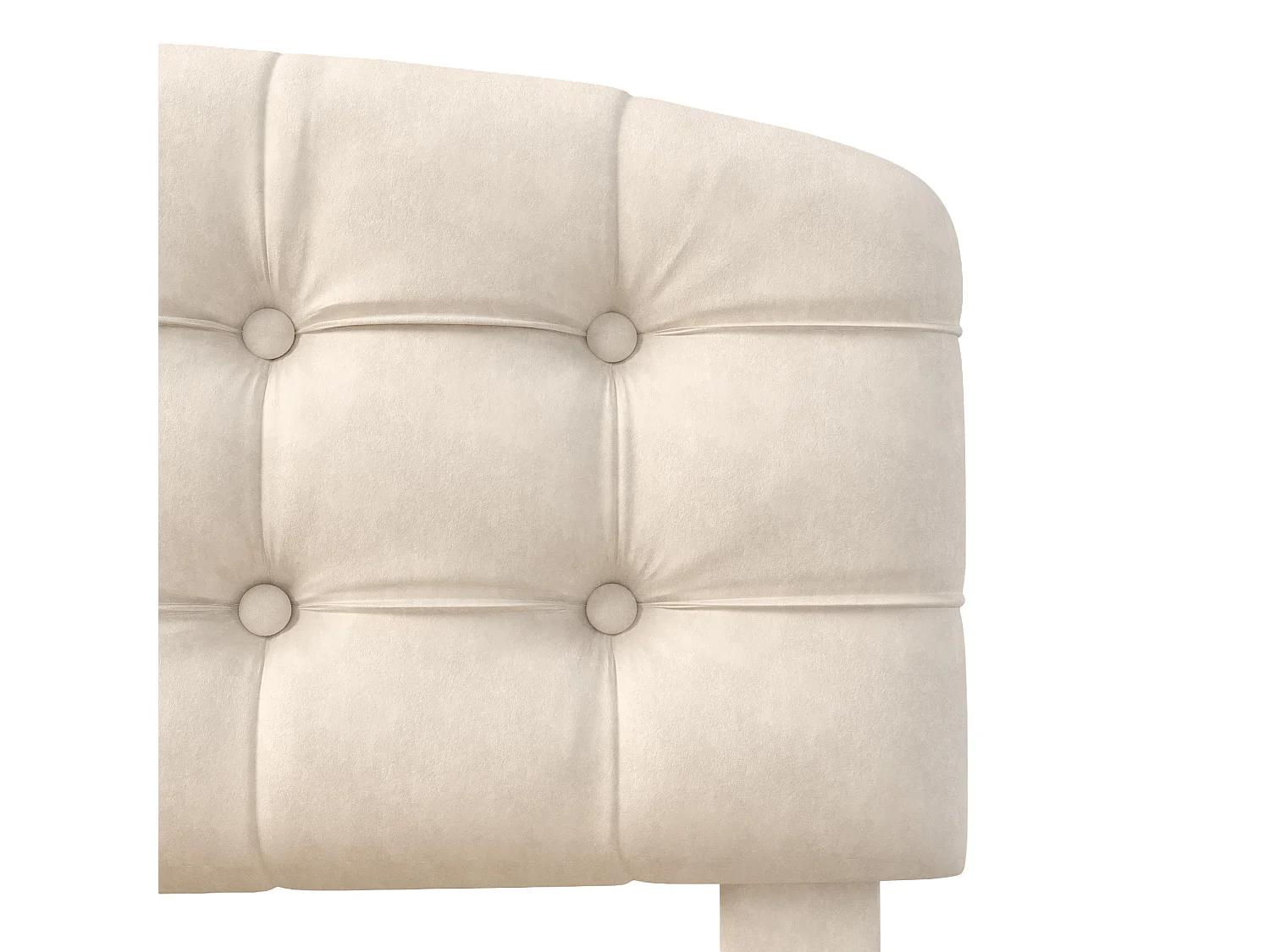 Lit double pour adultes, avec tête de lit incurvée à hauteur réglable, tiroirs et espaces de rangement, en velours, beige - 140 x 200 cm