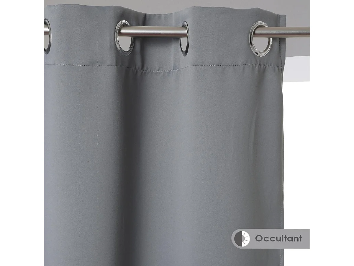 Rideau Occultant "Topa" 140x260cm Gris