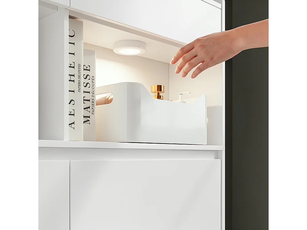 SoBuy Shoe Cabinet with Drawer Door Shelf White 98x19x120cm FSR224-E-W