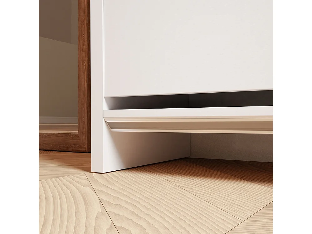 SoBuy Shoe Cabinet 4 Door White 103x19x99.5cm FSR225-E-W