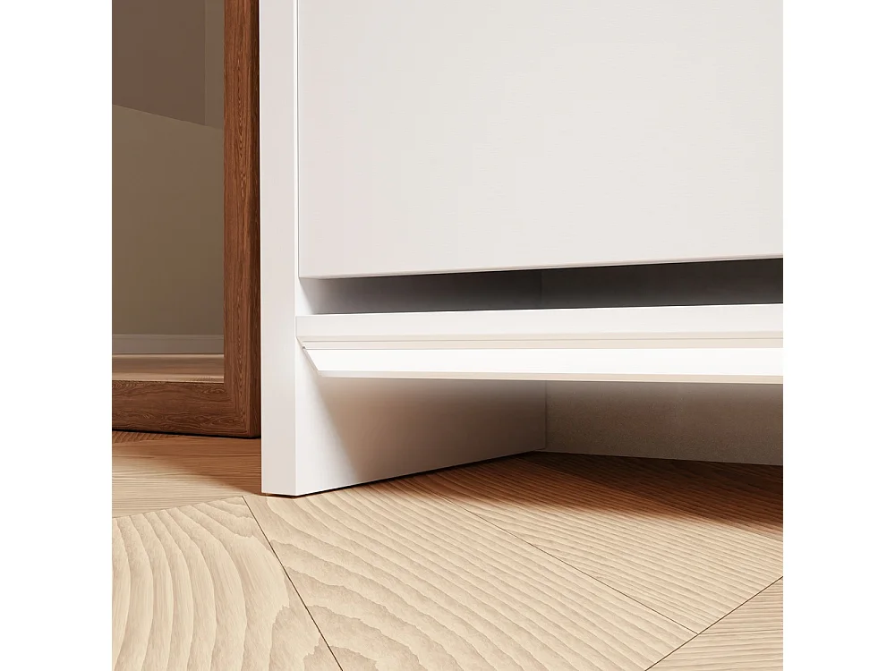 SoBuy Shoe Cabinet 4 Door White 103x19x99.5cm FSR225-E-W