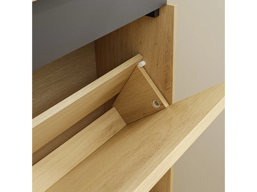 SoBuy Shoe Cabinet with Drying Function Light Oak 78x19x115.4cm FSR226-E-N