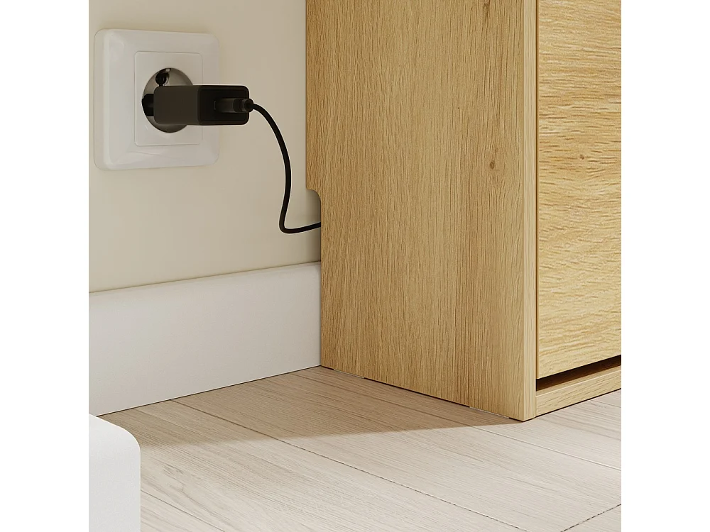 SoBuy Shoe Cabinet with Drying Function Light Oak 78x19x115.4cm FSR226-E-N