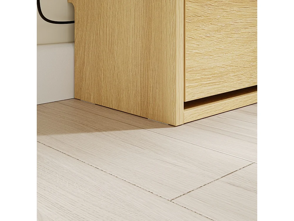 SoBuy Shoe Cabinet with Drying Function Light Oak 78x19x115.4cm FSR226-E-N