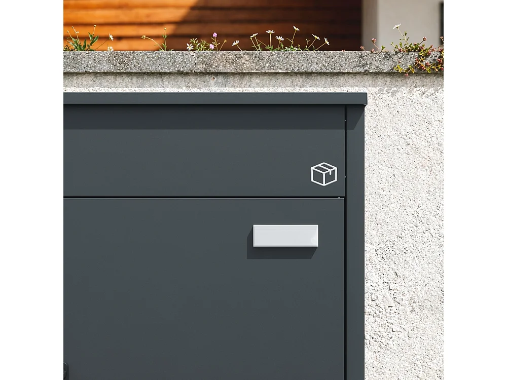 SoBuy Mailbox Door Dark Grey 49.2x28x70cm OGS65-DG